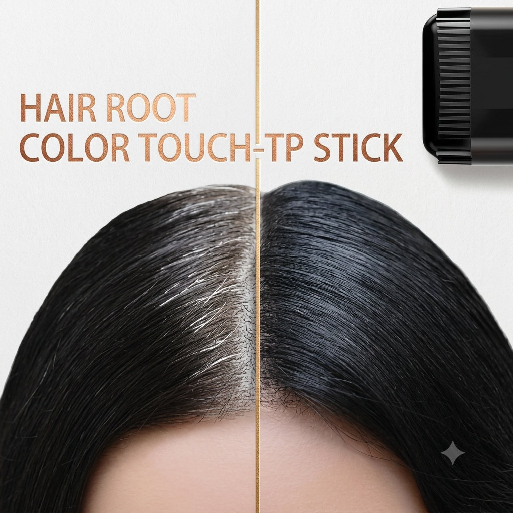Hair Color Comb Stick | Instant Grey Root Cover For Men & Women | Black