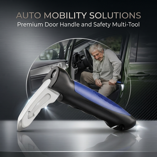 5-in-1 Car Support Handle with Window Breaker | Car Assist Handle |Easy Grip Safety Tool for Seniors