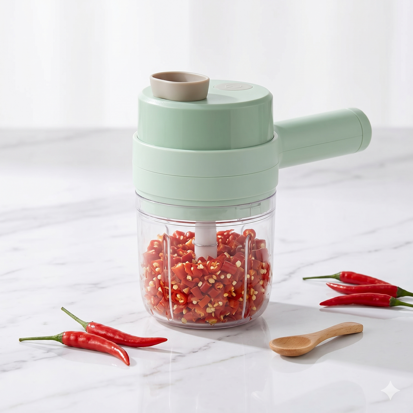 4-in-1 Electric Vegetable Cutter, Slicer, Grater, Chopper